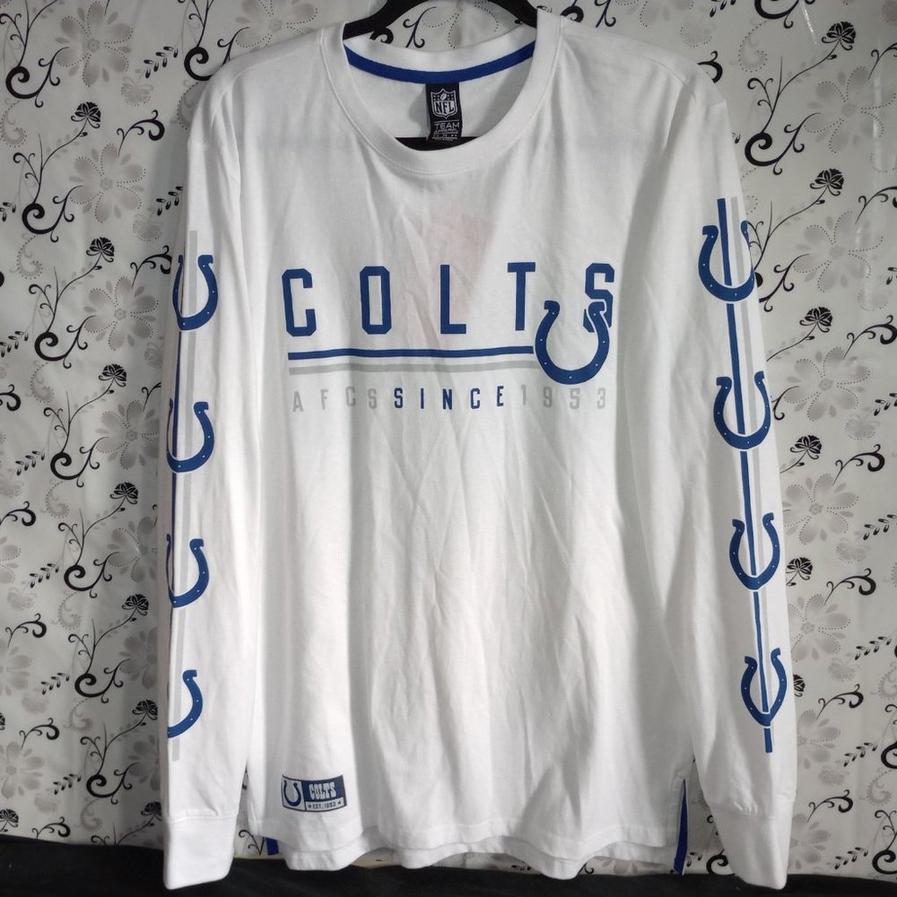 NFL Team Apparel Indianapolis Colts Long Sleeve Shirt (Medium)